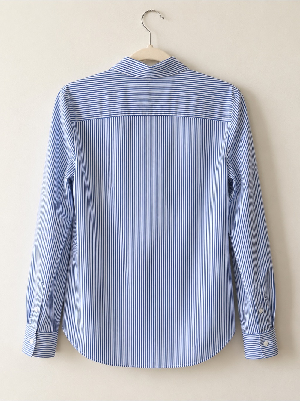 Ann Taylor Classic Blue Stripe Dress Shirt - Picture 2 of 5